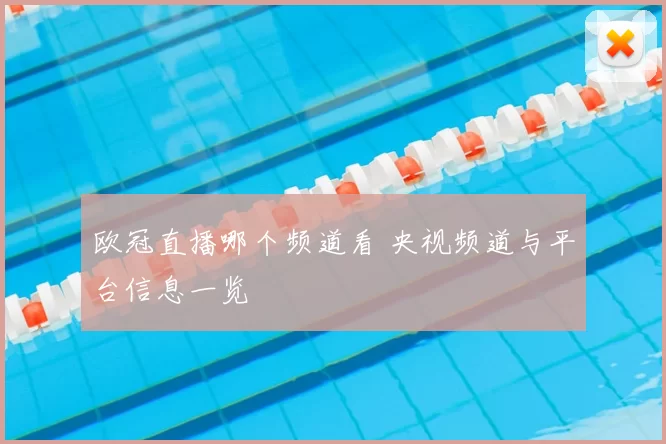 欧冠直播哪个频道看 央视频道与平台信息一览