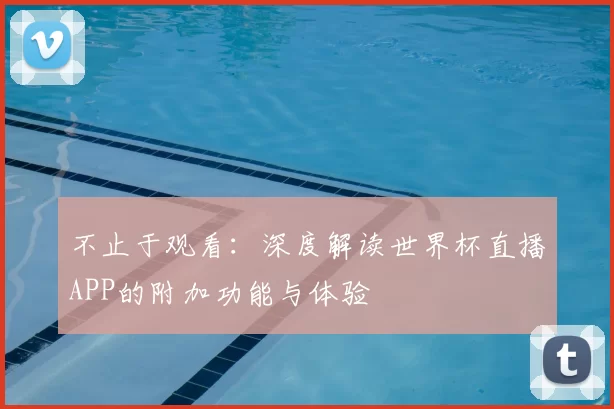 不止于观看：深度解读世界杯直播APP的附加功能与体验