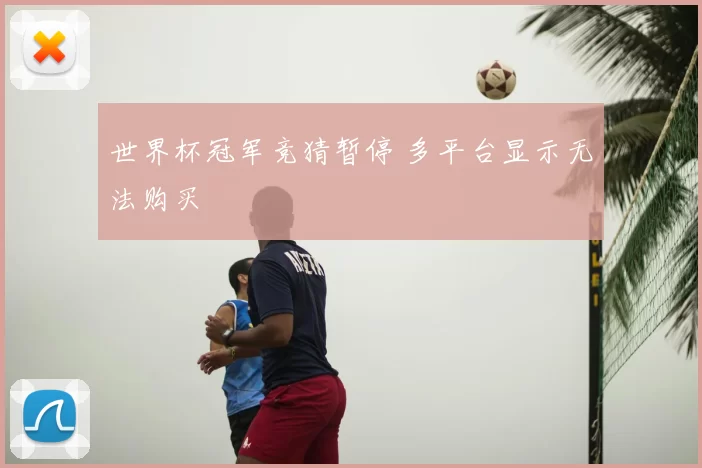 世界杯冠军竞猜暂停 多平台显示无法购买