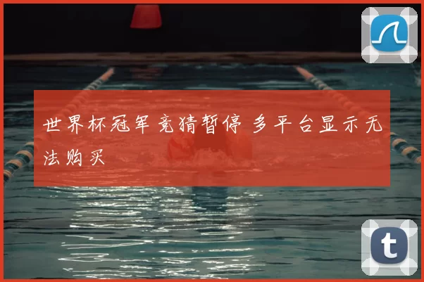 世界杯冠军竞猜暂停 多平台显示无法购买